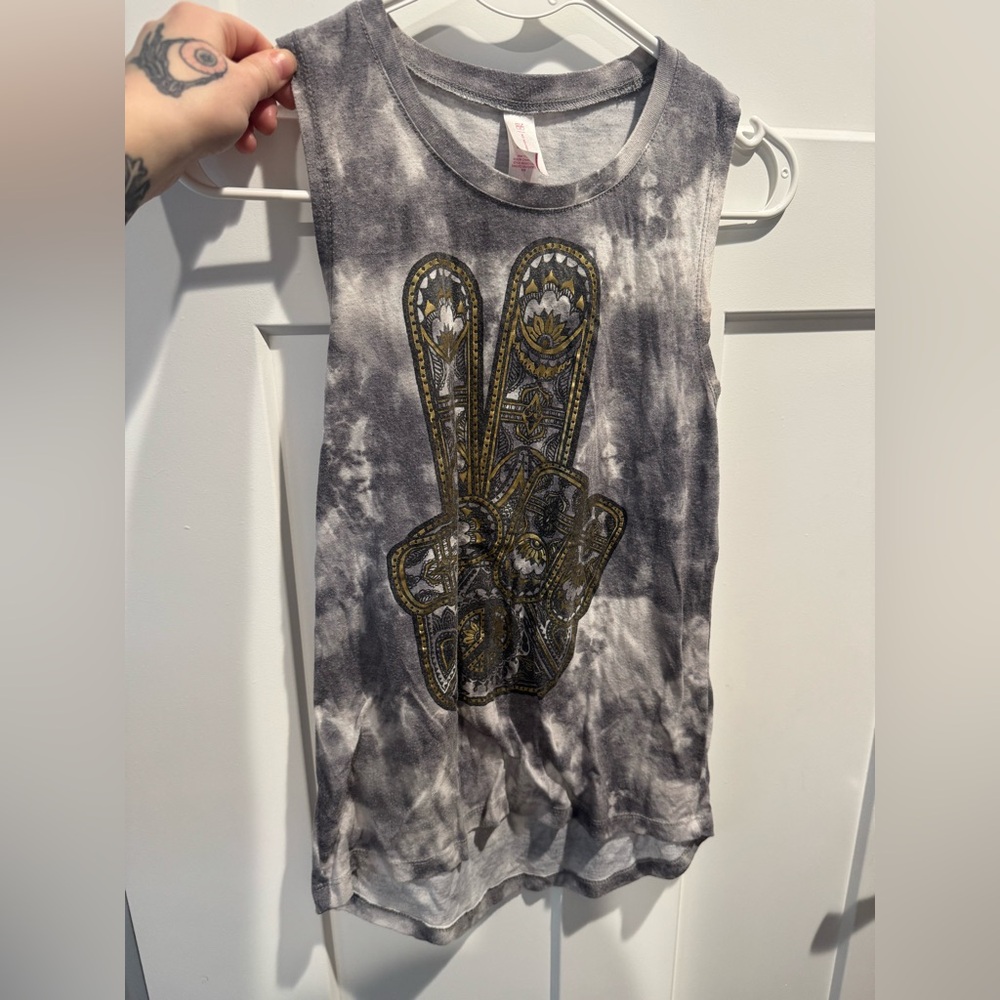Small No Boundaries Peace tie dye